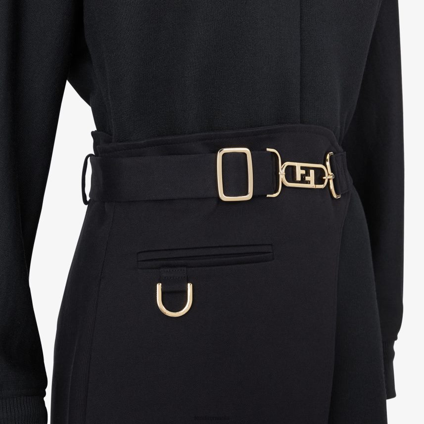 rochie din tricou negru Fendi femei îmbrăcăminte 86084L1222