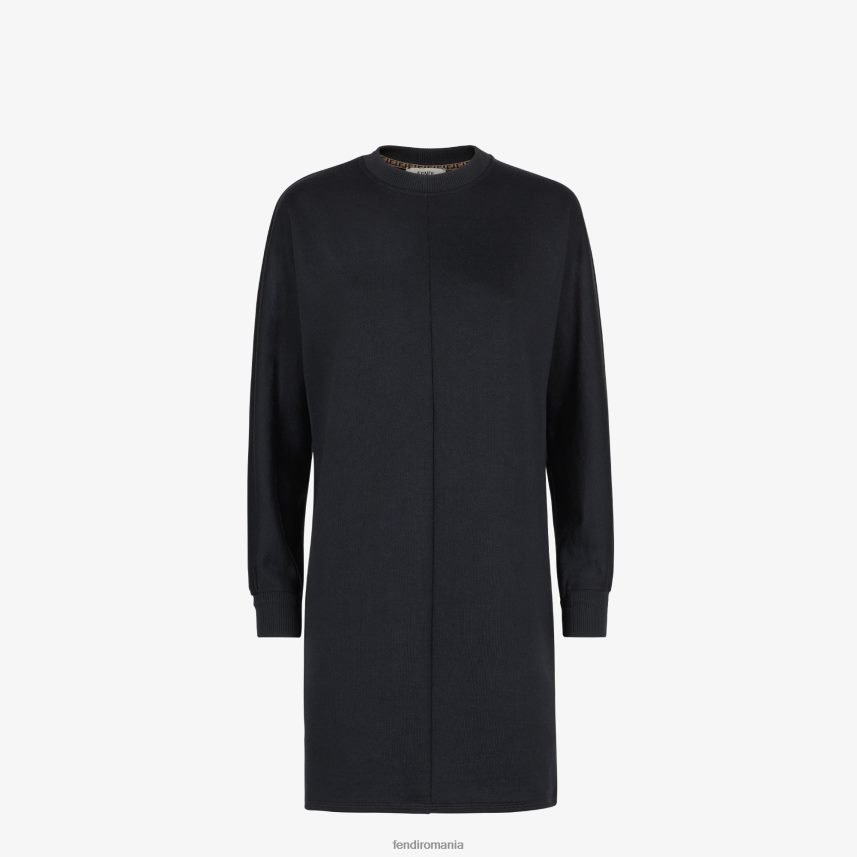 rochie din tricou negru Fendi femei îmbrăcăminte 86084L1222