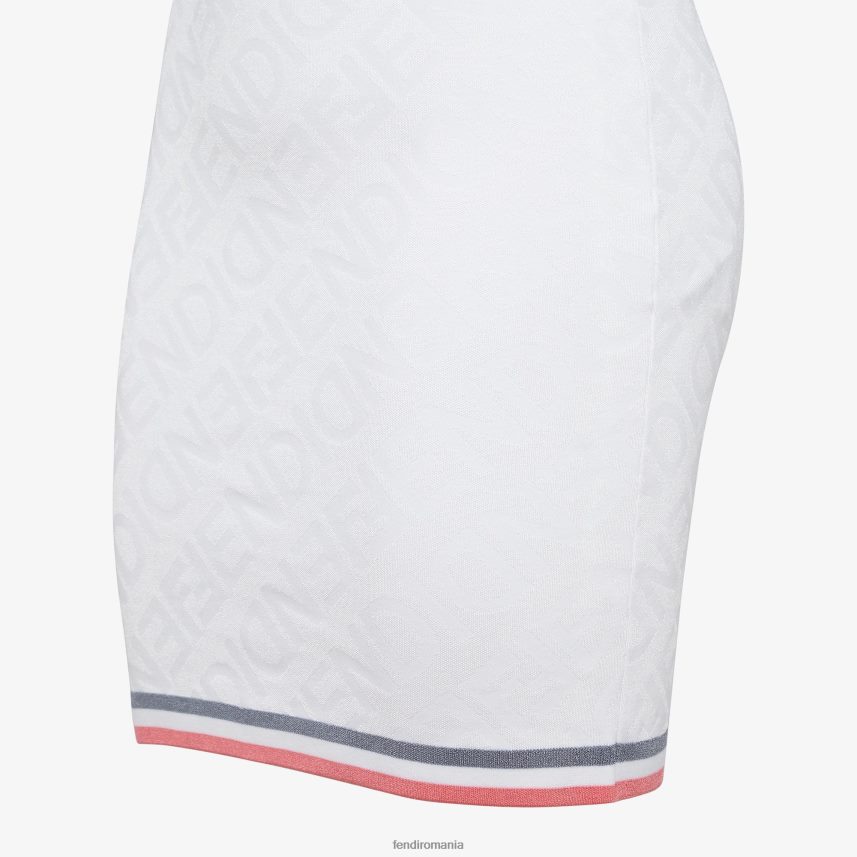 rochie din vascoza alb Fendi femei îmbrăcăminte 86084L1021