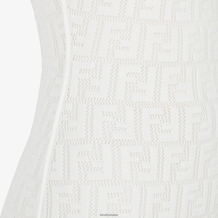 rochie din vascoza alb Fendi femei îmbrăcăminte 86084L1071
