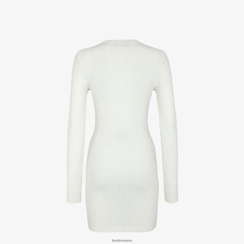 rochie din vascoza alb Fendi femei îmbrăcăminte 86084L980