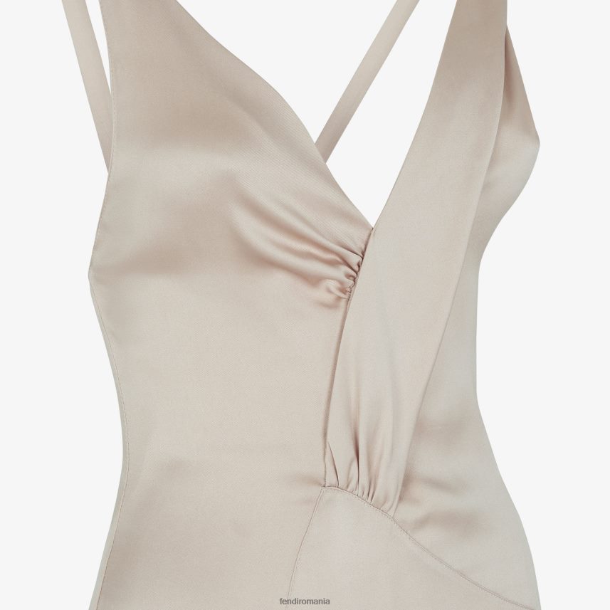 rochie în satin porumbel bej Fendi femei îmbrăcăminte 86084L1194