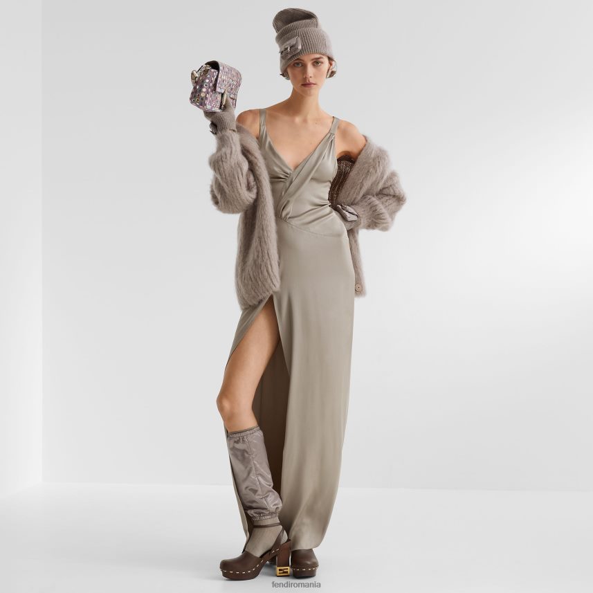 rochie în satin porumbel bej Fendi femei îmbrăcăminte 86084L1194