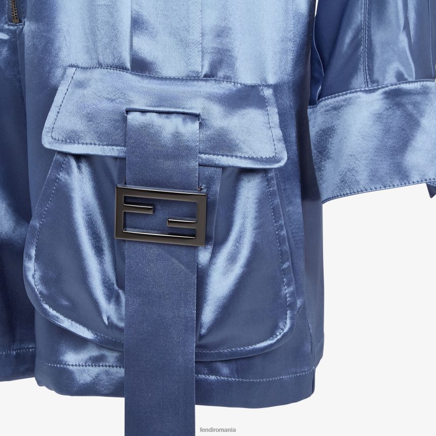 costum din satin de vascoza albastru Fendi femei îmbrăcăminte 86084L1160