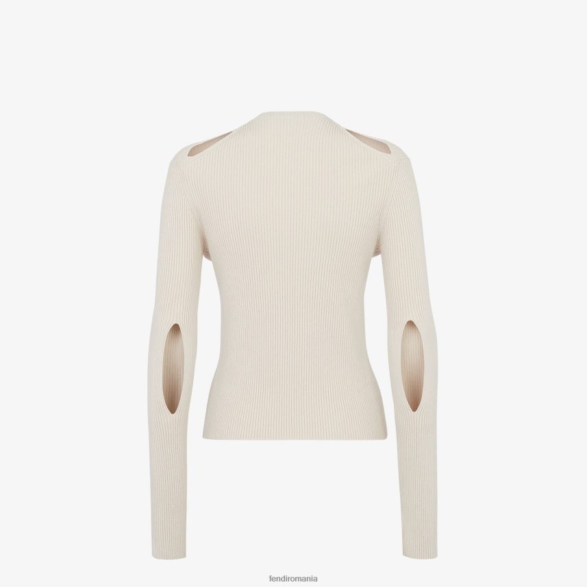 cardigan din bumbac bej Fendi femei îmbrăcăminte 86084L1064