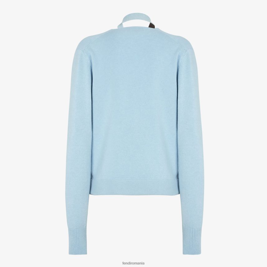 cardigan din cașmir și lână albastru deschis Fendi femei îmbrăcăminte 86084L925