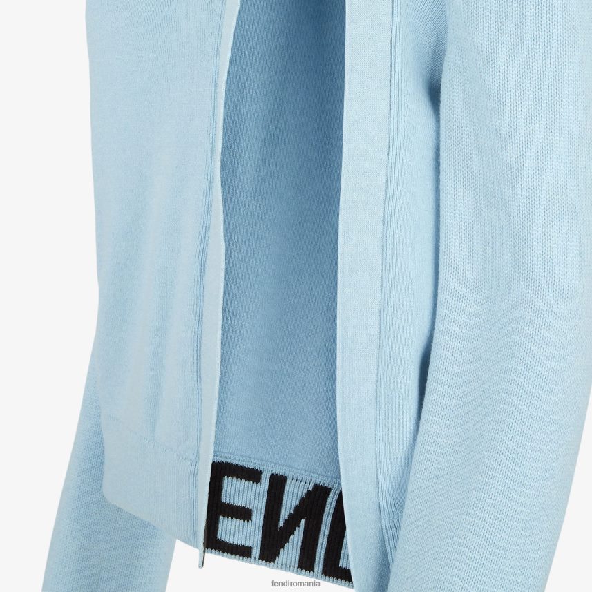 cardigan din cașmir și lână albastru deschis Fendi femei îmbrăcăminte 86084L990