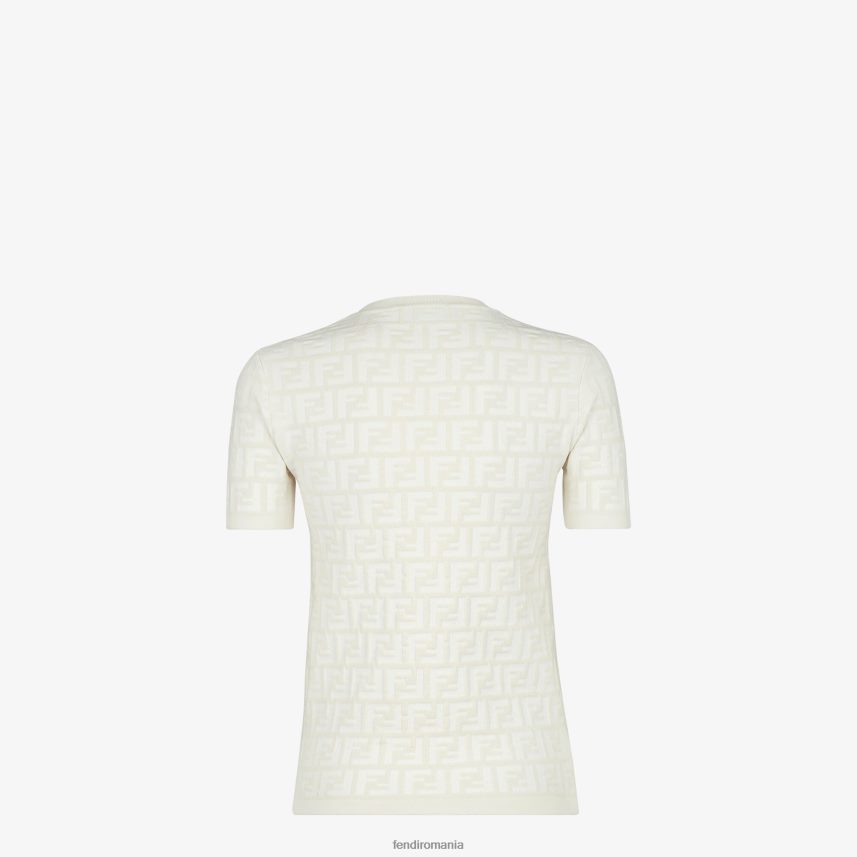 ff jumper din viscoza alb Fendi femei îmbrăcăminte 86084L933