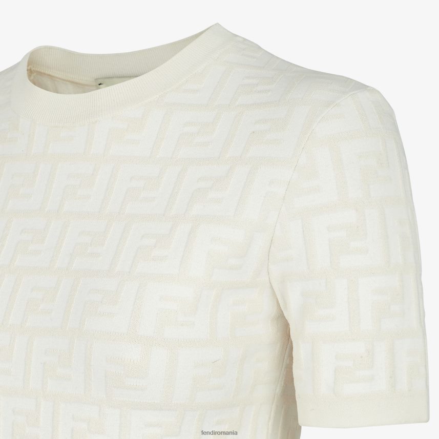 ff jumper din viscoza alb Fendi femei îmbrăcăminte 86084L933