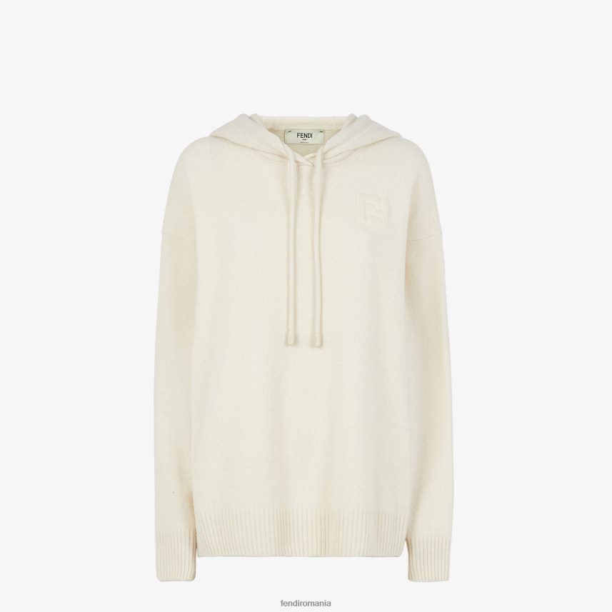 pulover de cașmir alb Fendi femei îmbrăcăminte 86084L1187