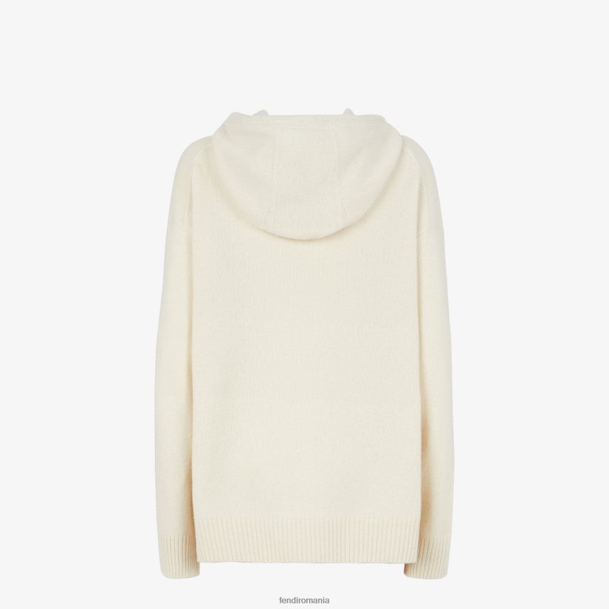 pulover de cașmir alb Fendi femei îmbrăcăminte 86084L1187