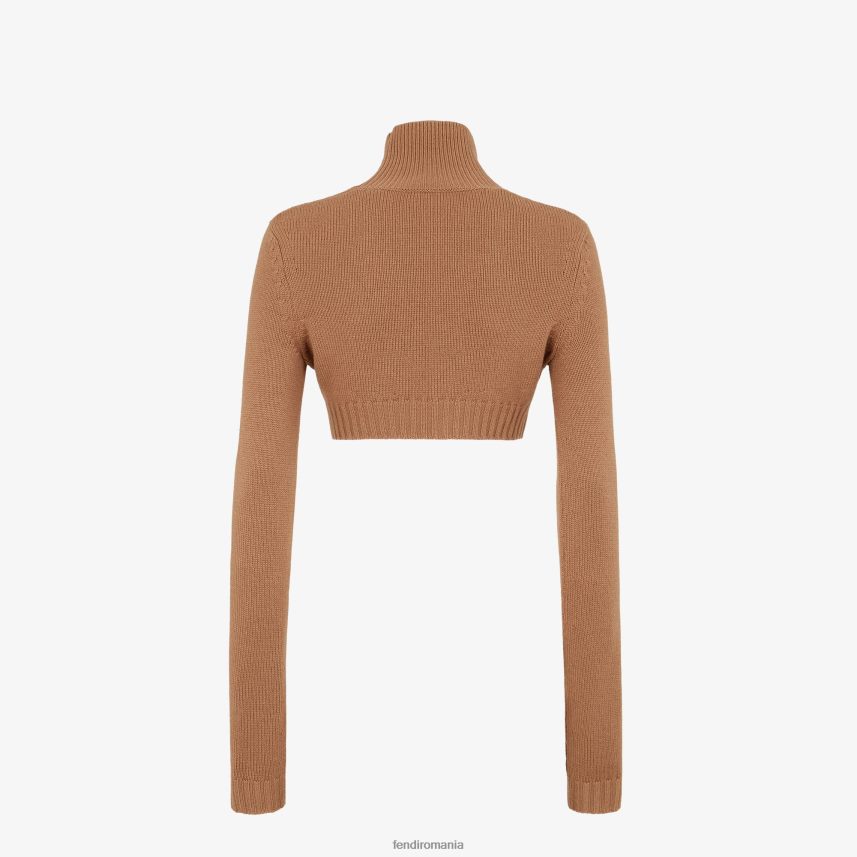 pulover de cașmir maro Fendi femei îmbrăcăminte 86084L1106