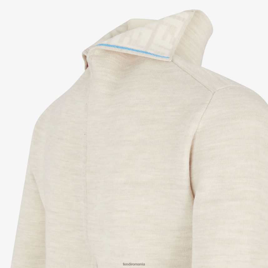 pulover de lână bej Fendi femei îmbrăcăminte 86084L997