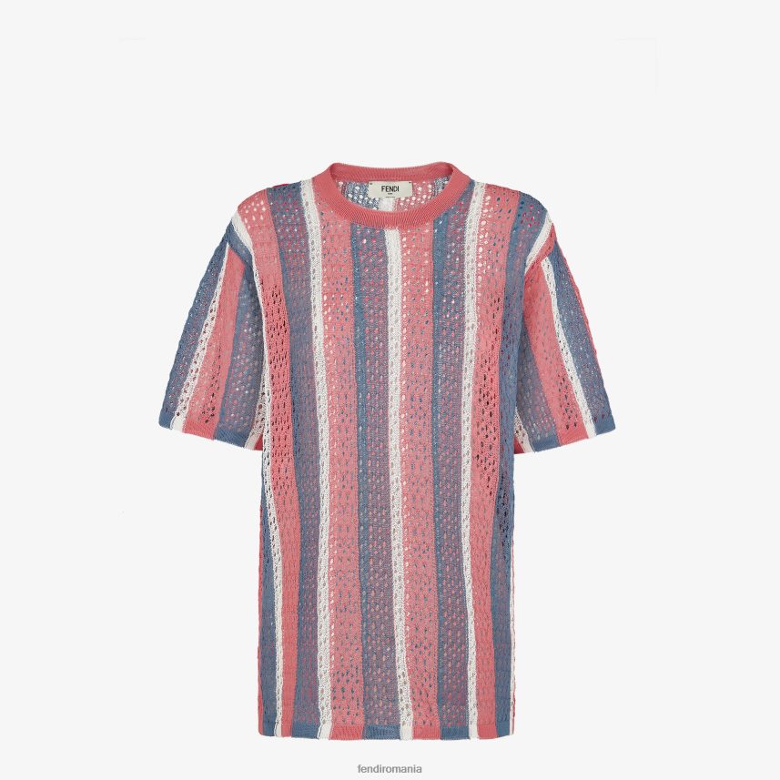 pulover din bumbac croșetat multicolor Fendi femei îmbrăcăminte 86084L1030