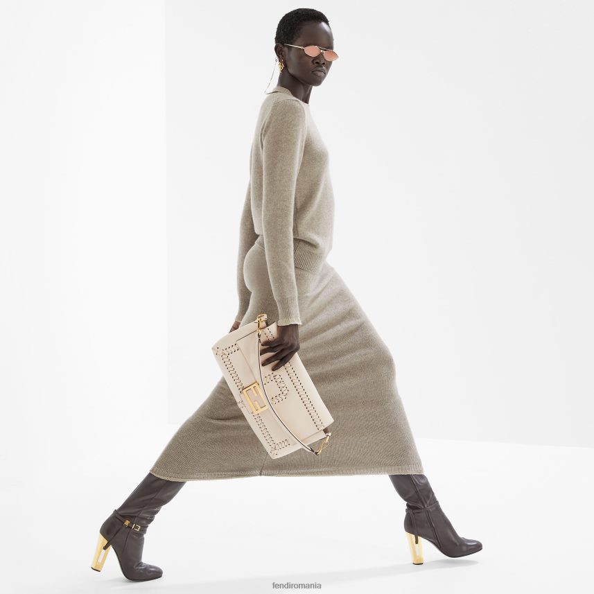 pulover din cașmir bej Fendi femei îmbrăcăminte 86084L960