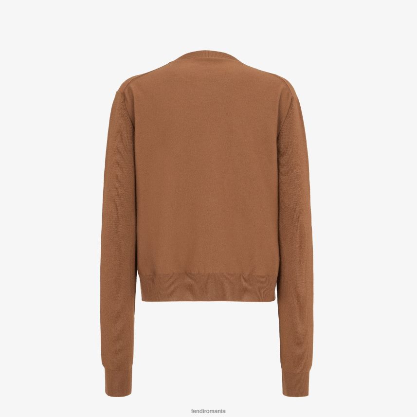 pulover din cașmir maro Fendi femei îmbrăcăminte 86084L1248