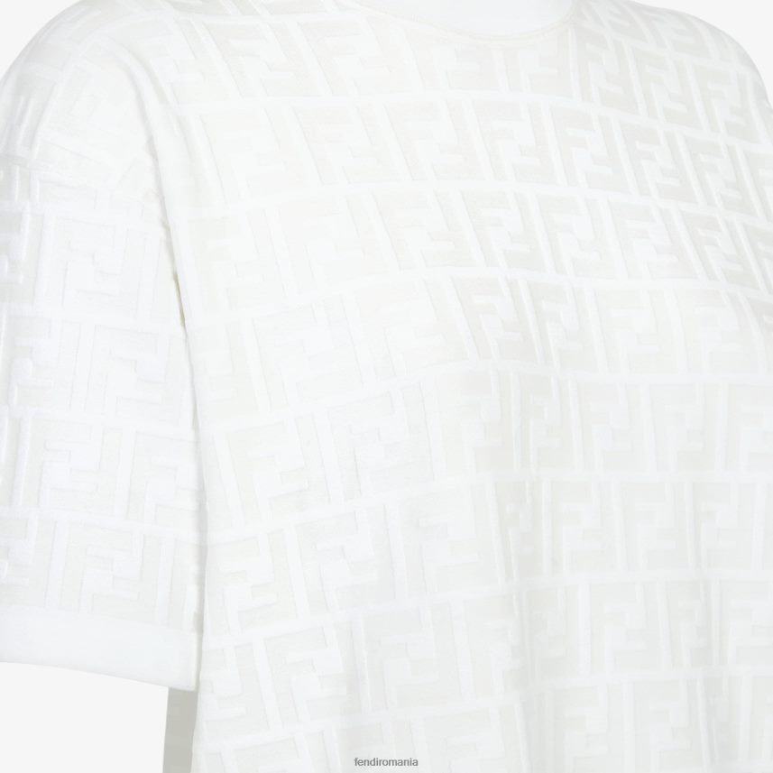 pulover din vascoza alb Fendi femei îmbrăcăminte 86084L1162