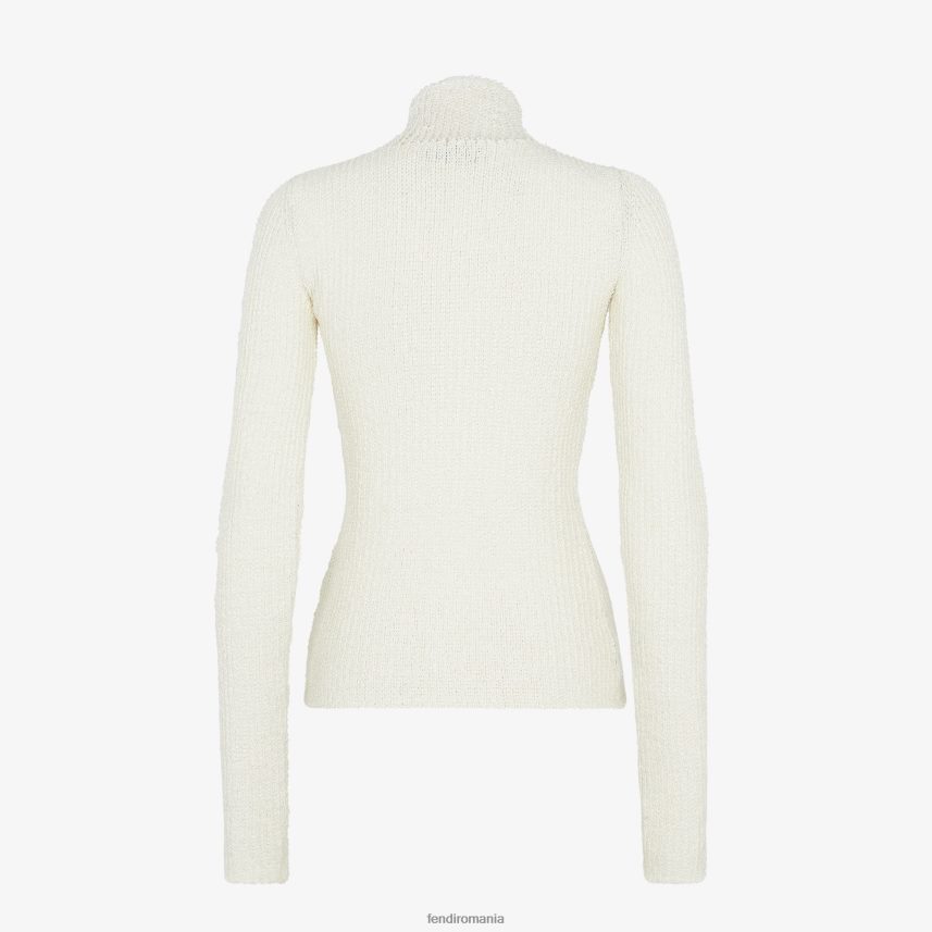 pulover din vascoza alb Fendi femei îmbrăcăminte 86084L987
