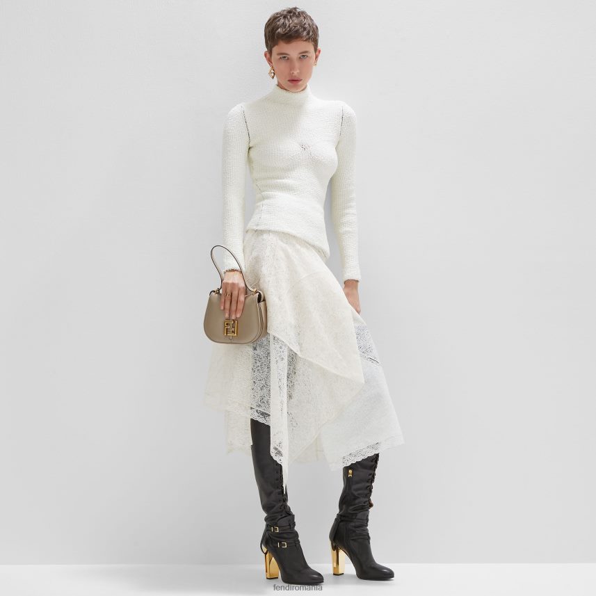 pulover din vascoza alb Fendi femei îmbrăcăminte 86084L987