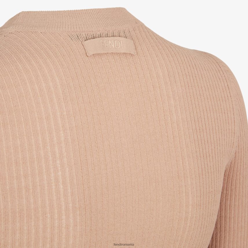 pulover din vascoza bej Fendi femei îmbrăcăminte 86084L1065