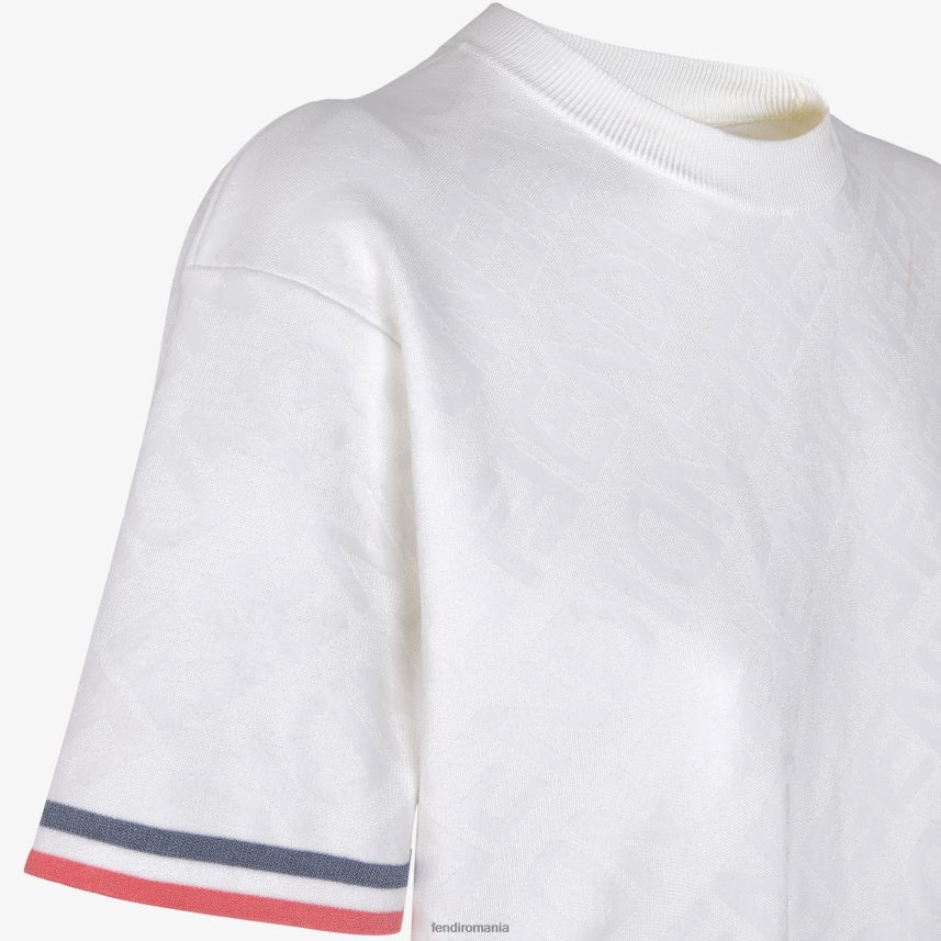 pulover din viscoza alb Fendi femei îmbrăcăminte 86084L1035