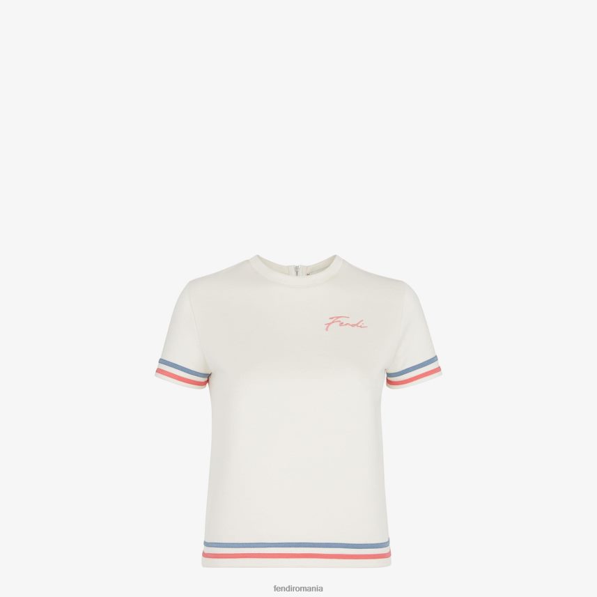 fusta din jerseu alb Fendi femei îmbrăcăminte 86084L1040