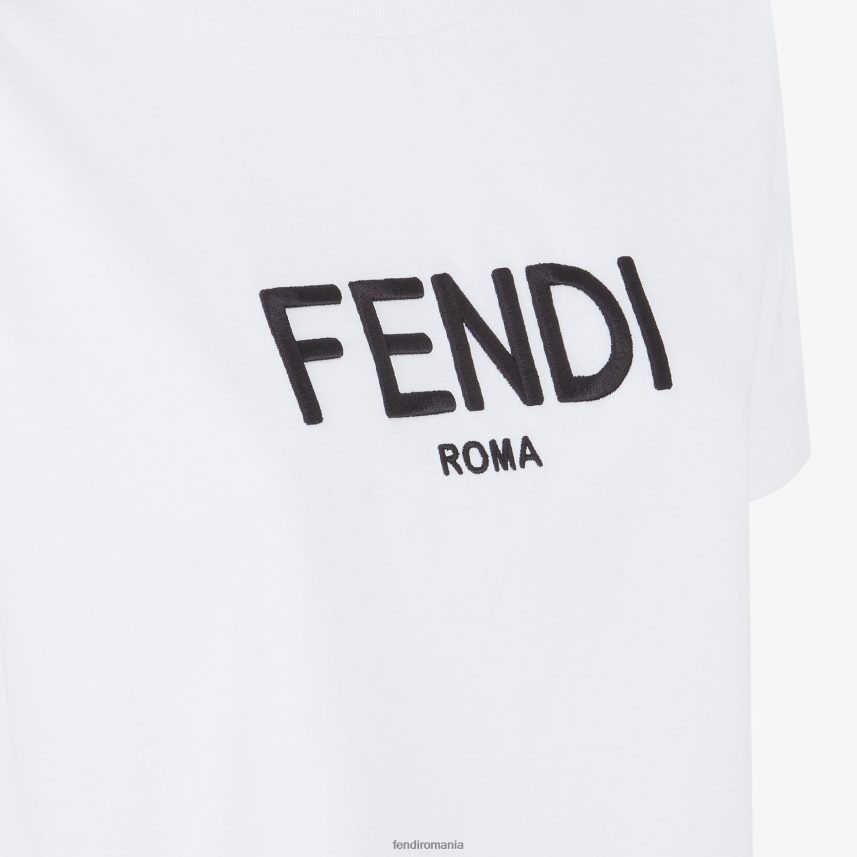 tricou din bumbac alb Fendi femei îmbrăcăminte 86084L1112
