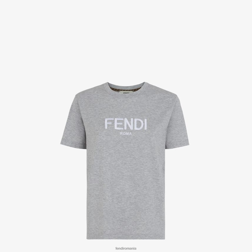 tricou din bumbac melange gri Fendi femei îmbrăcăminte 86084L1113