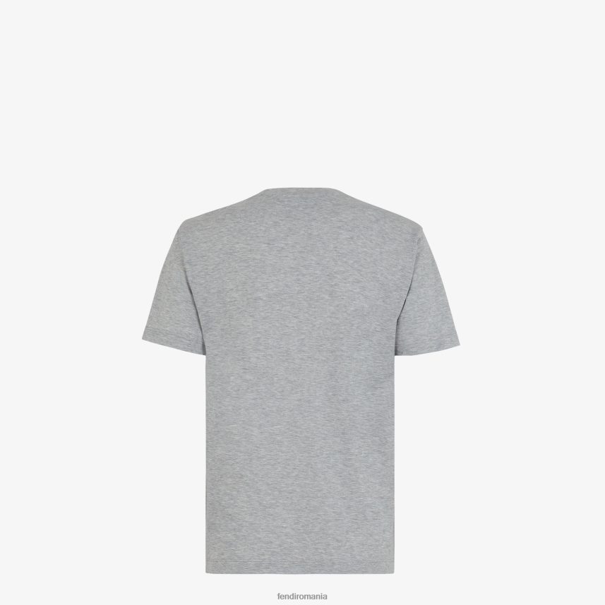 tricou din bumbac melange gri Fendi femei îmbrăcăminte 86084L1113