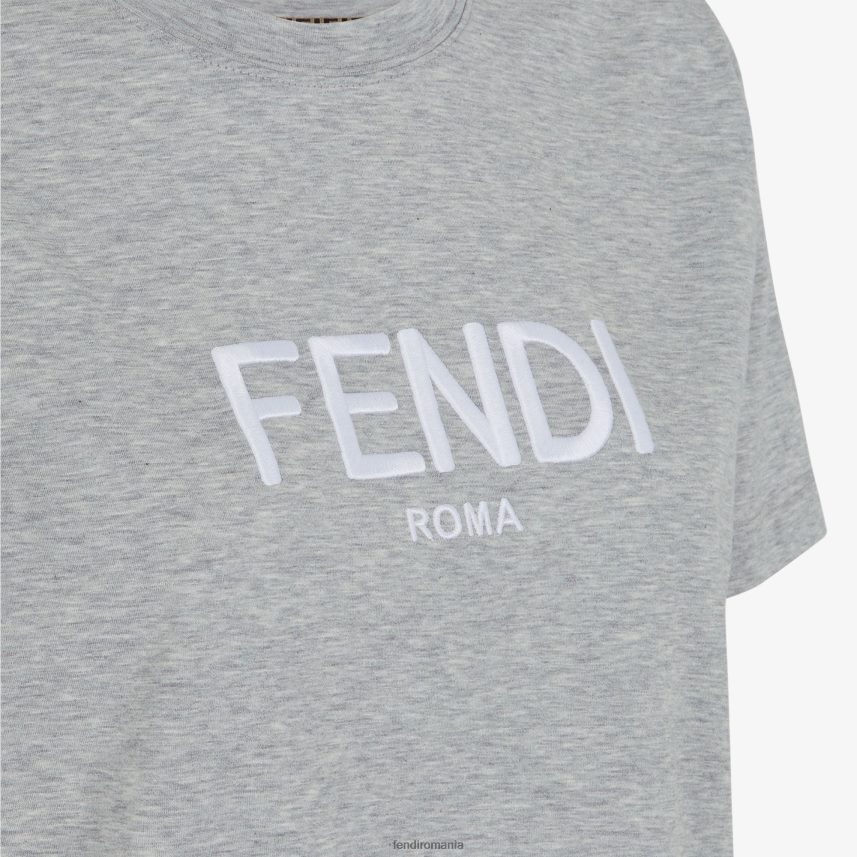 tricou din bumbac melange gri Fendi femei îmbrăcăminte 86084L1113