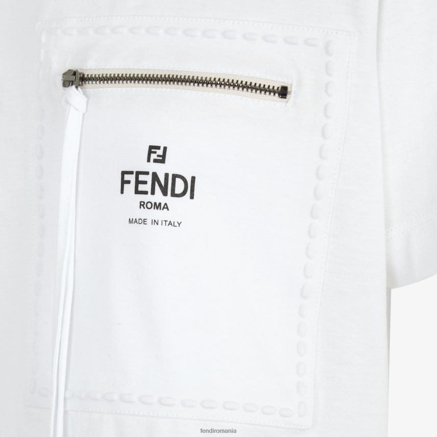 tricou din tricou alb Fendi femei îmbrăcăminte 86084L1145