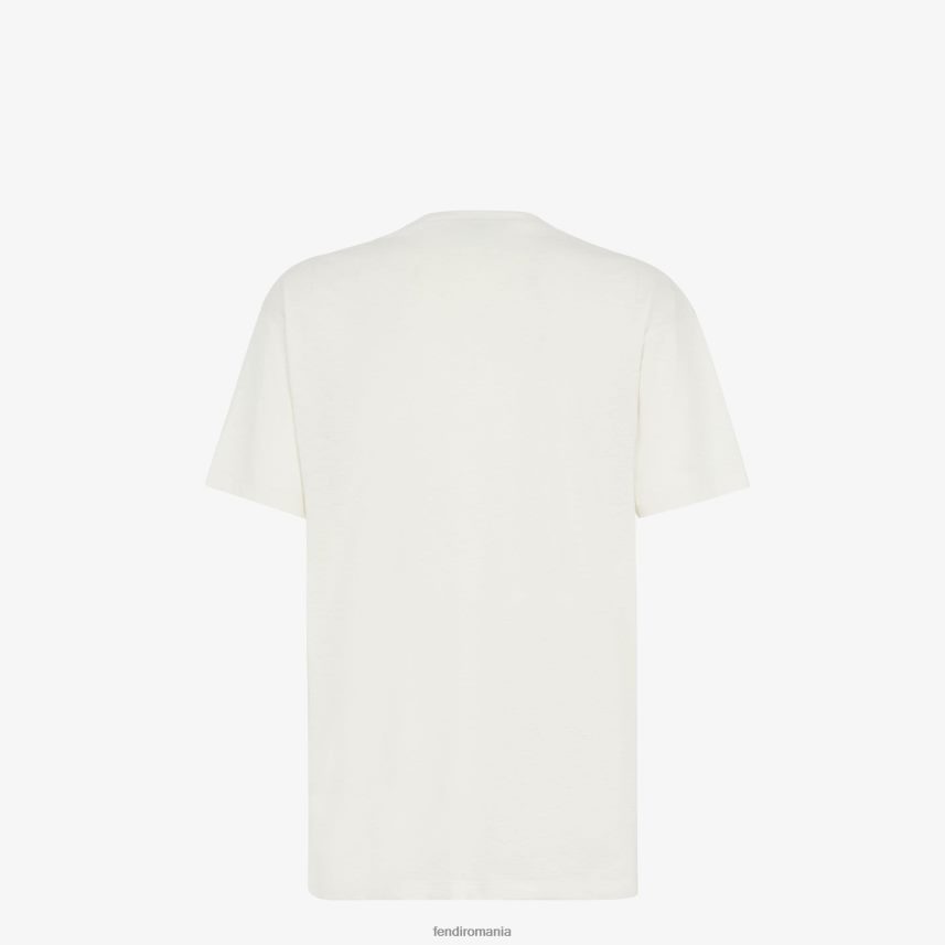 tricou din tricou alb Fendi femei îmbrăcăminte 86084L950
