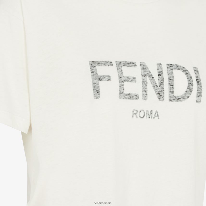 tricou din tricou alb Fendi femei îmbrăcăminte 86084L950