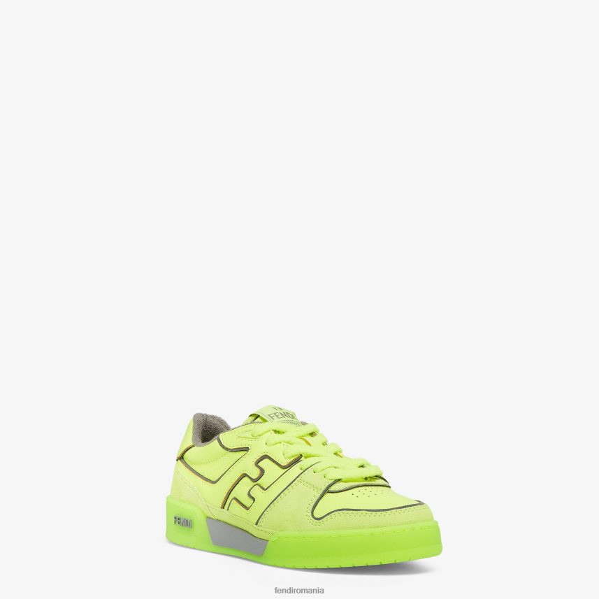 bascule din piele neon galben Fendi femei încălţăminte 86084L1318