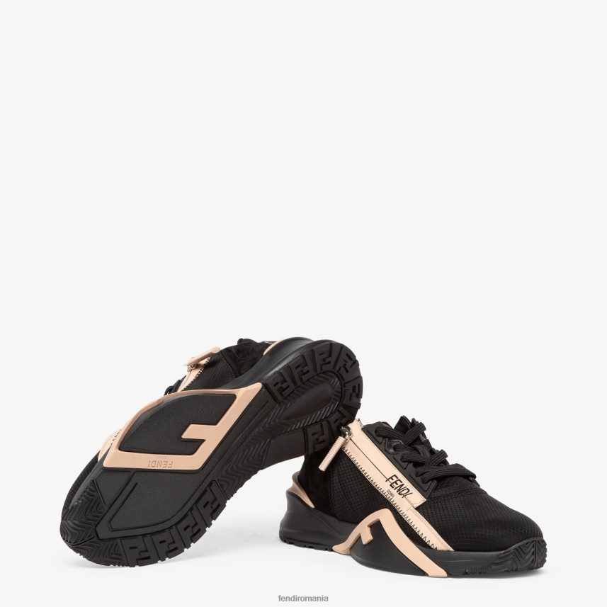 nailon și piele de căprioară negru Fendi femei încălţăminte 86084L1389