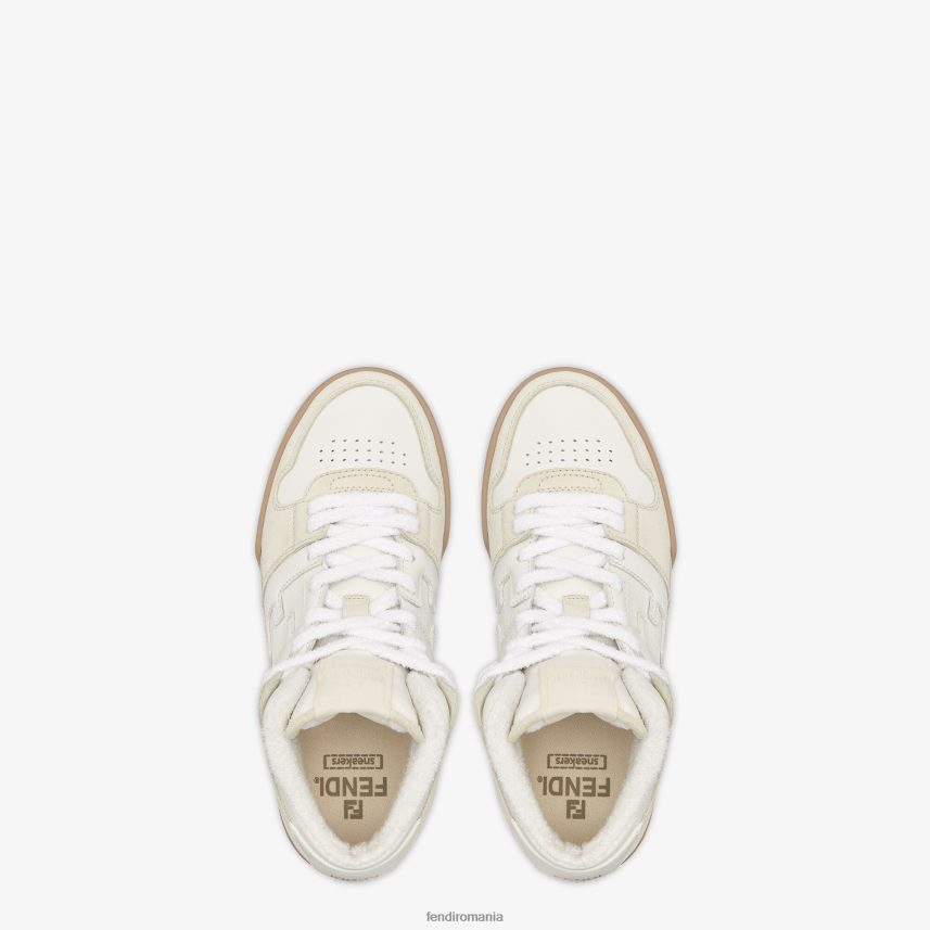 înalte din piele alb Fendi femei încălţăminte 86084L1359