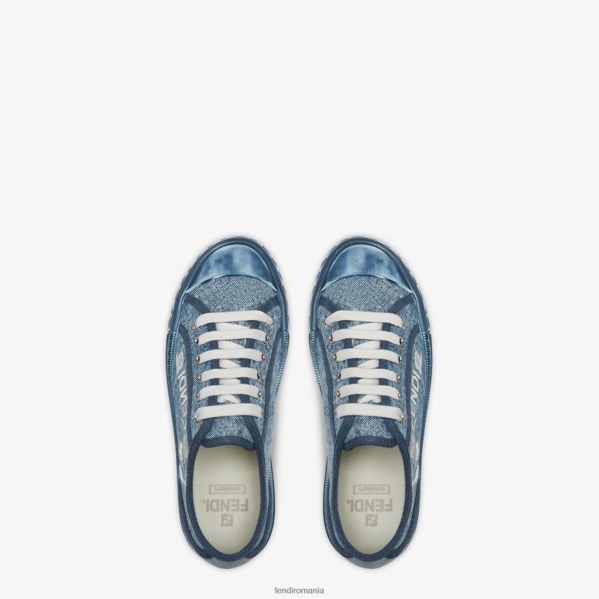topuri joase din denim albastru deschis Fendi femei încălţăminte 86084L1326