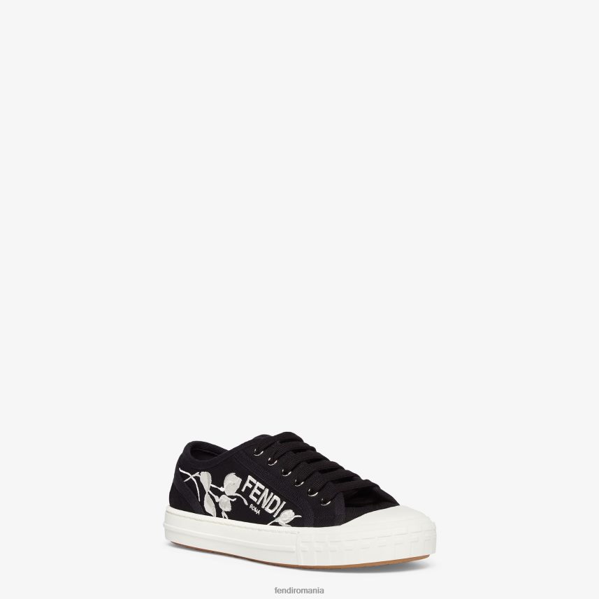 topuri joase din pânză negru Fendi femei încălţăminte 86084L1327