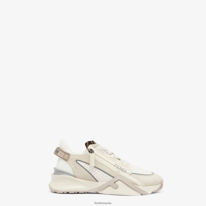 topuri joase din piele intoarsa alb Fendi femei încălţăminte 86084L1287