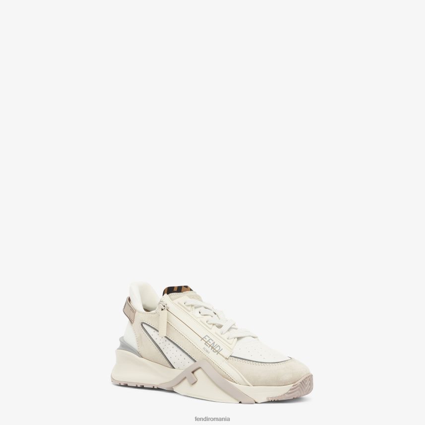 topuri joase din piele intoarsa alb Fendi femei încălţăminte 86084L1287
