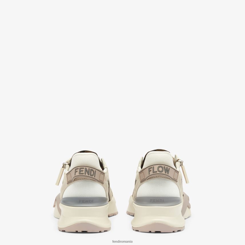 topuri joase din piele intoarsa alb Fendi femei încălţăminte 86084L1287