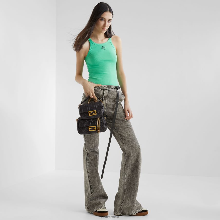 topuri joase din piele intoarsa negru Fendi femei încălţăminte 86084L1299