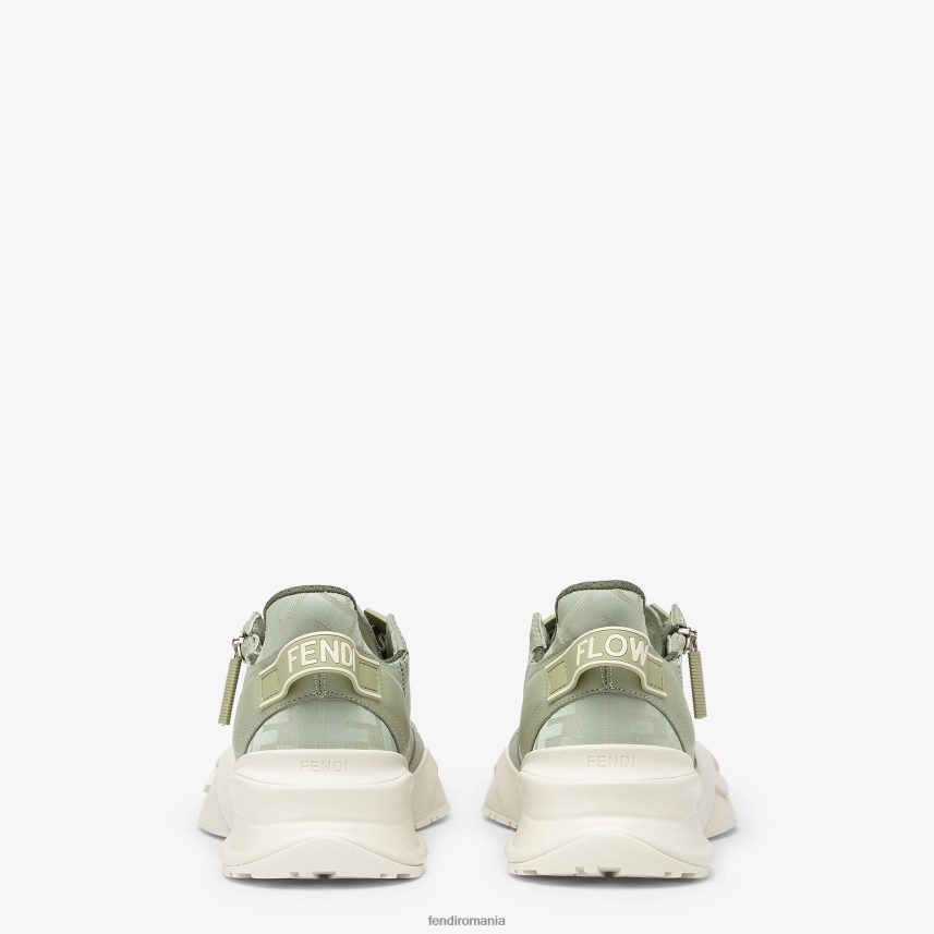 topuri joase din piele verde Fendi femei încălţăminte 86084L1337
