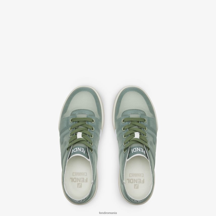 topuri joase din plasă verde Fendi femei încălţăminte 86084L1402