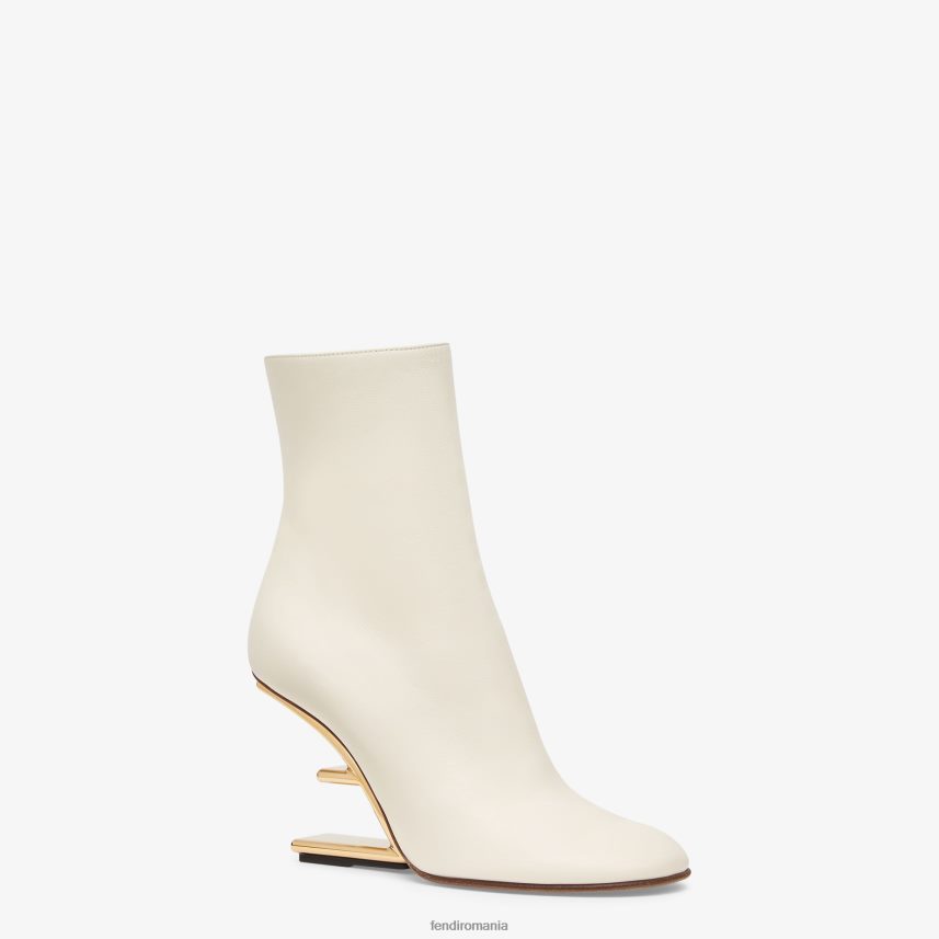 cizme cu toc înalt din piele nappa alb Fendi femei încălţăminte 86084L1369