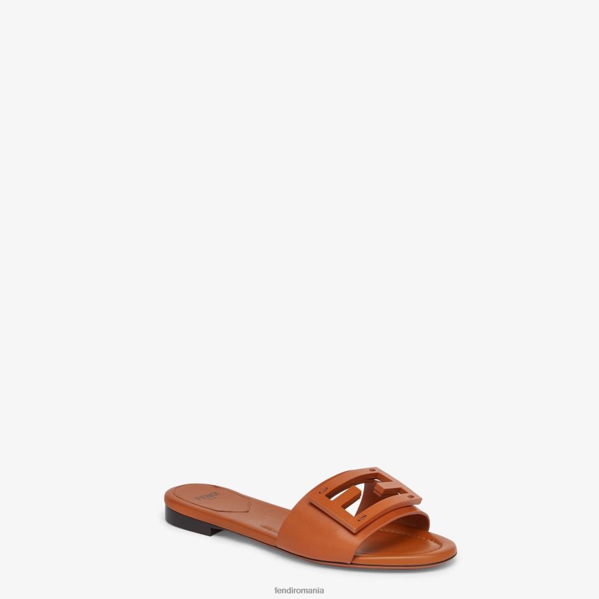 diapozitive din piele bagheta maro Fendi femei încălţăminte 86084L1267