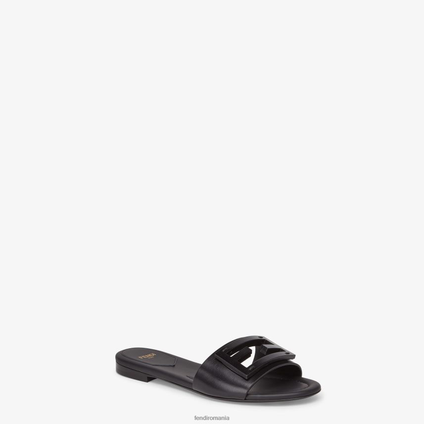 diapozitive din piele bagheta negru Fendi femei încălţăminte 86084L1269