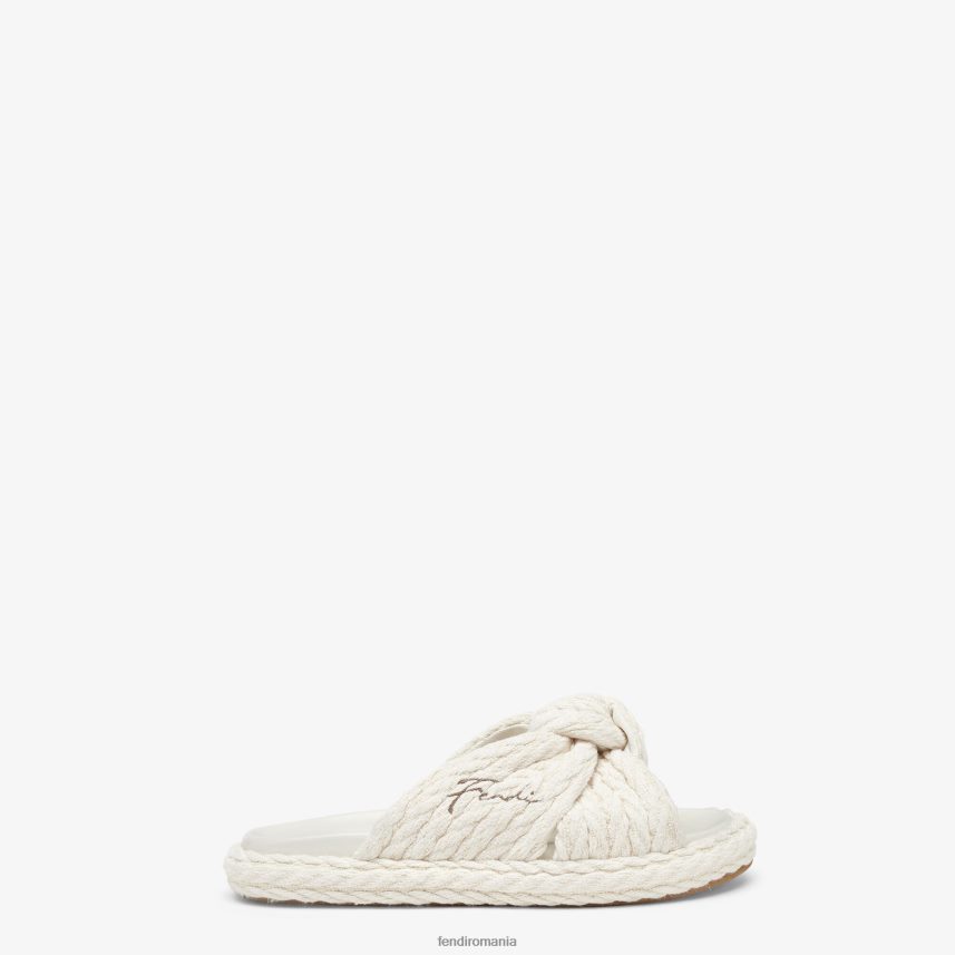 tobogane din material textil bej Fendi femei încălţăminte 86084L1311