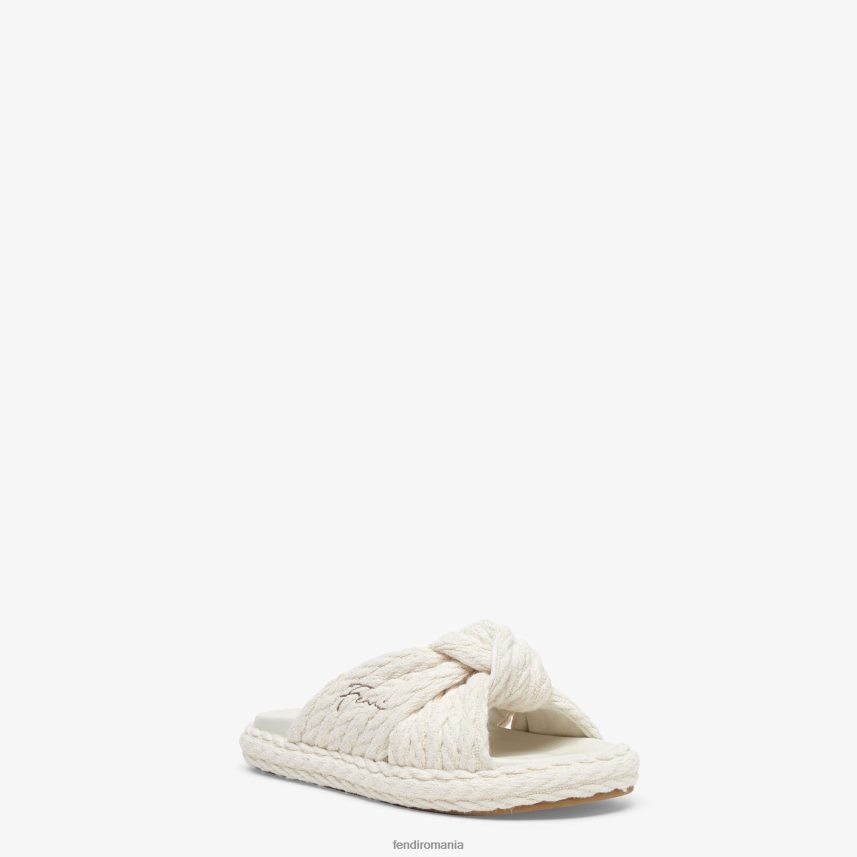 tobogane din material textil bej Fendi femei încălţăminte 86084L1311