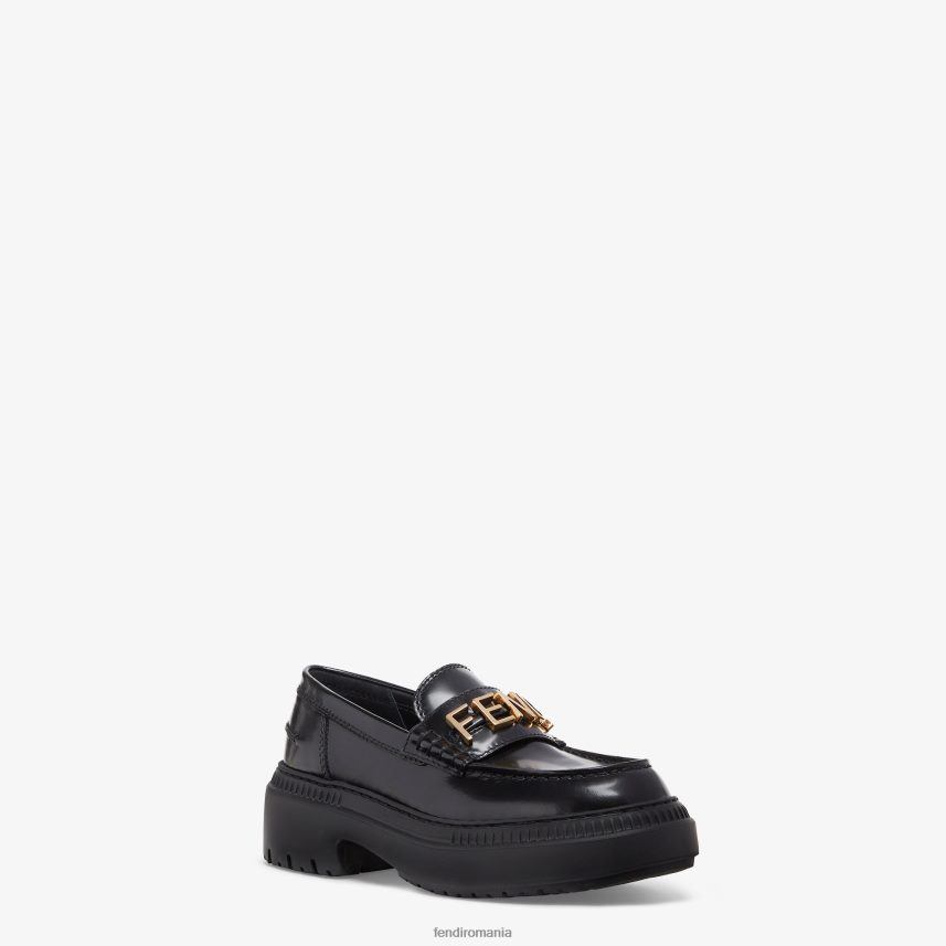 mocasini din piele negru Fendi femei încălţăminte 86084L1363